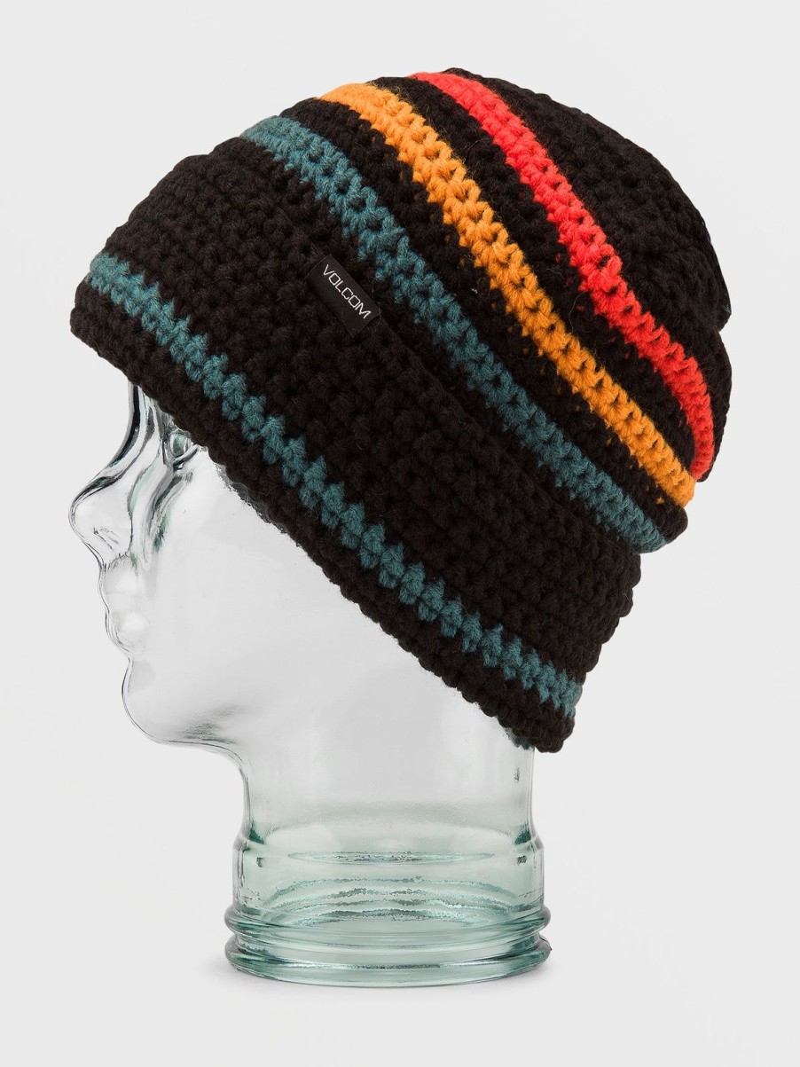 Women Volcom Hats & Beanies | Womens Yay Crochet Beanie Black