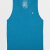 Men Volcom Hiking | Solid Heather Tank Stormy Blue