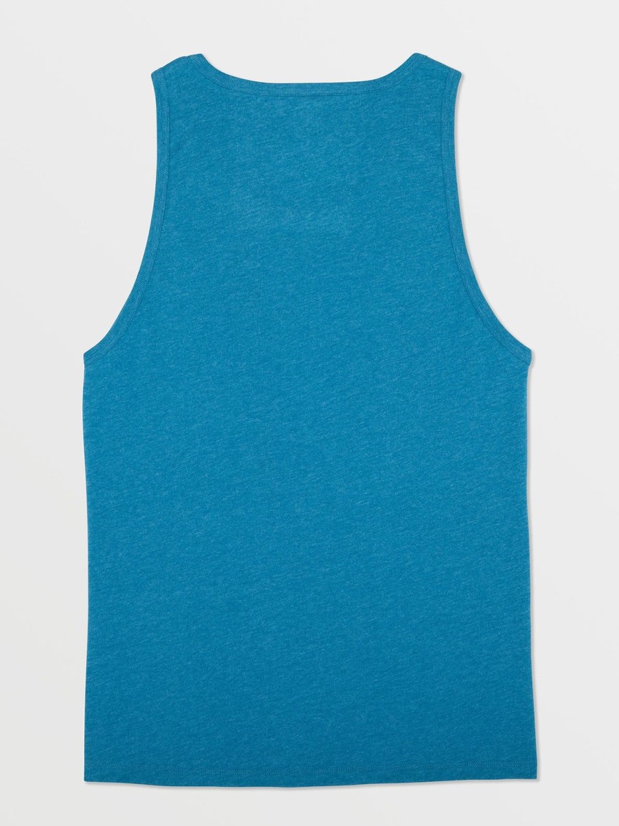 Men Volcom Hiking | Solid Heather Tank Stormy Blue