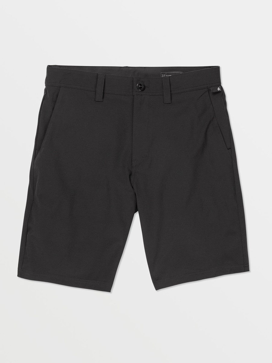 Men Volcom Hiking | Frickin Cross Shred Static Shorts Black