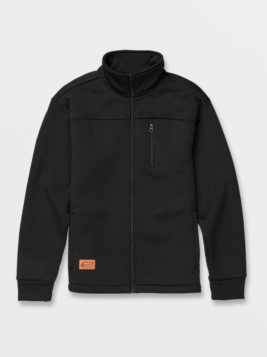 Men Volcom Jackets | Volcom Workwear Bonded Fleece Jacket Black