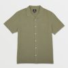 Men Volcom Shirts & Flannels | Hobarstone Short Sleeve Shirt Army Green Combo