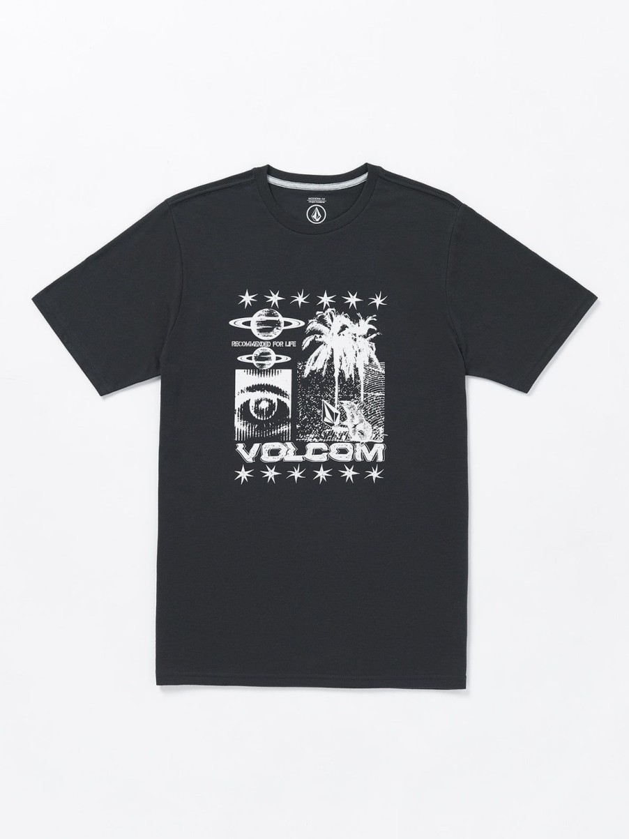 Men Volcom T-Shirts & Tanks | Ratso Short Sleeve Tee Washed Black Heather