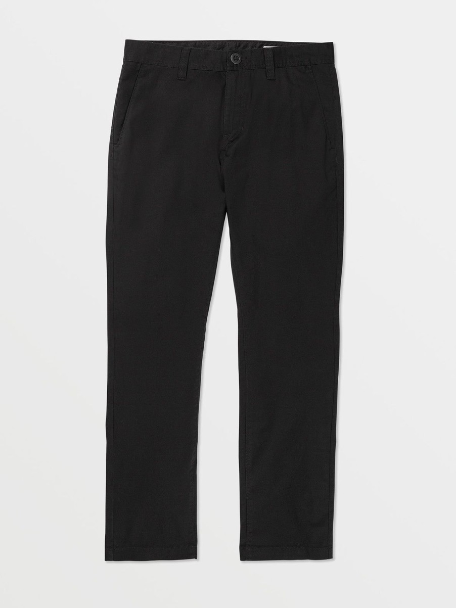 Men Volcom Pants | Frickin Slim Stretch Chino Pants Black