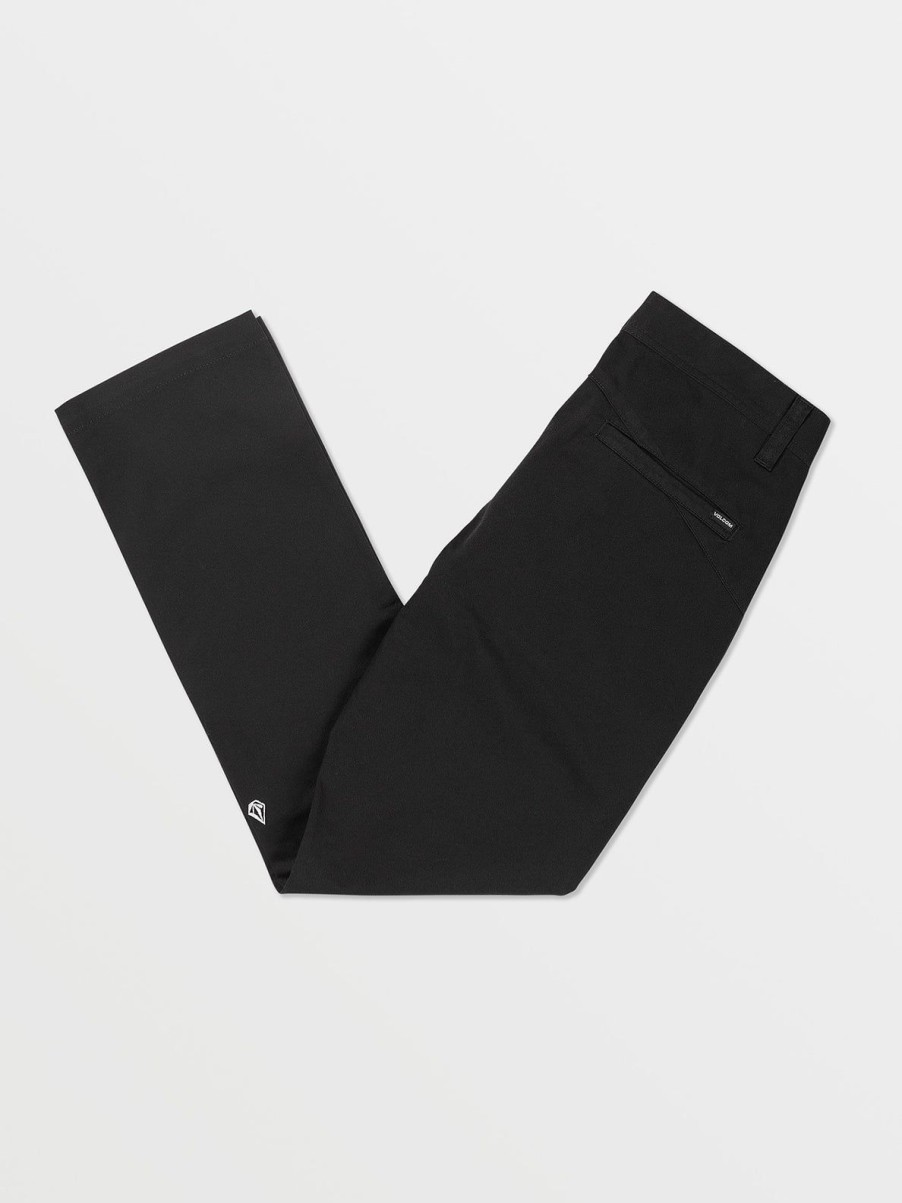 Men Volcom Pants | Frickin Slim Stretch Chino Pants Black