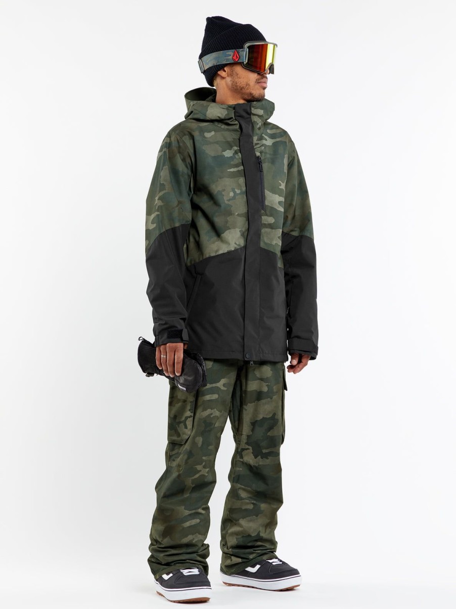 Men Volcom Jackets | Mens Vcolp Insulated Jacket Cloudwash Camo