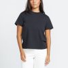 Women Volcom Tops | One Of Each Boyfriend Tee Black