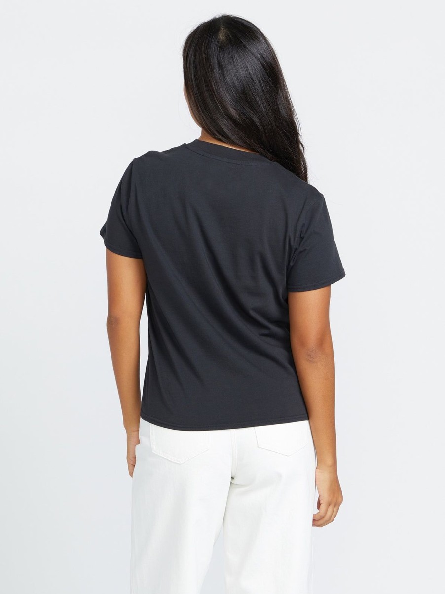 Women Volcom Tops | One Of Each Boyfriend Tee Black