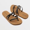 Girls Volcom | Girls Easy Breezy Big Youth Sandals Black