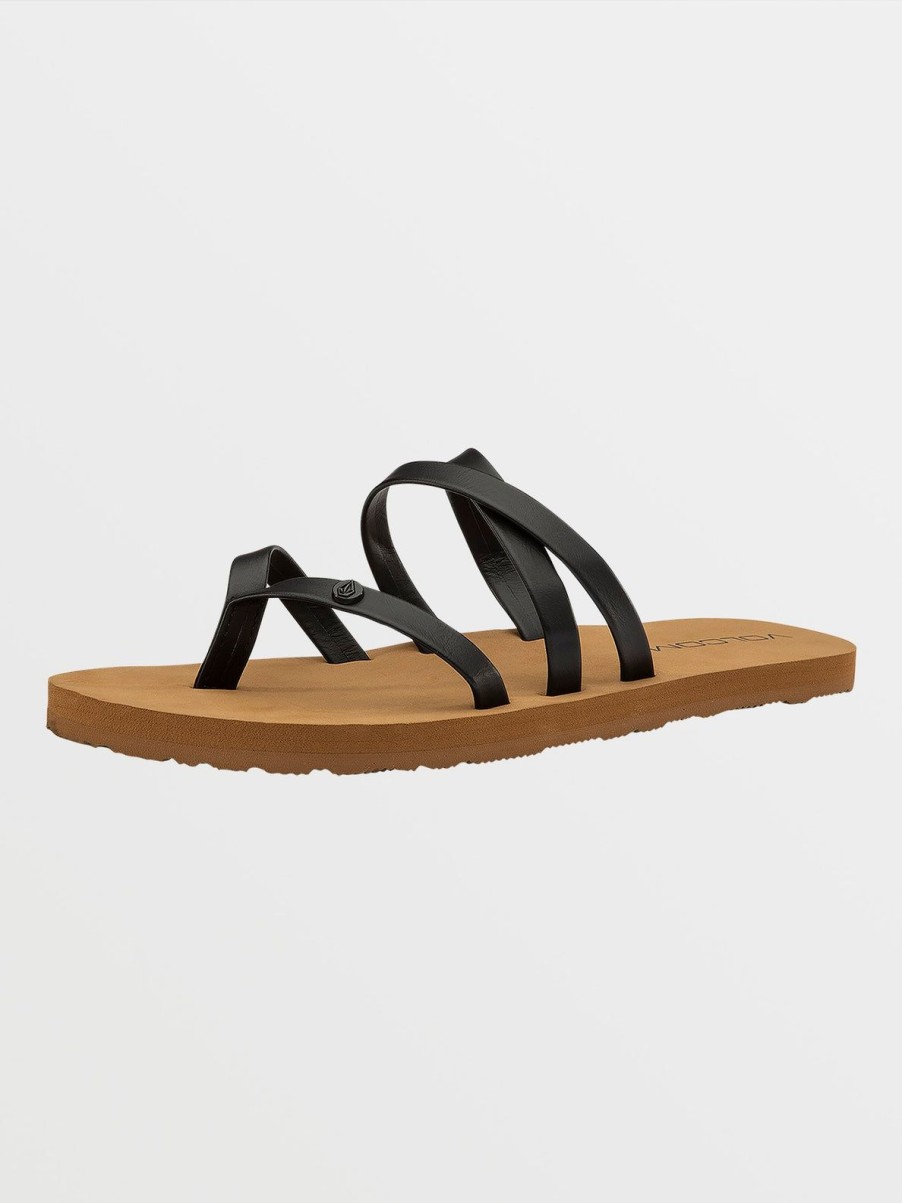 Girls Volcom | Girls Easy Breezy Big Youth Sandals Black