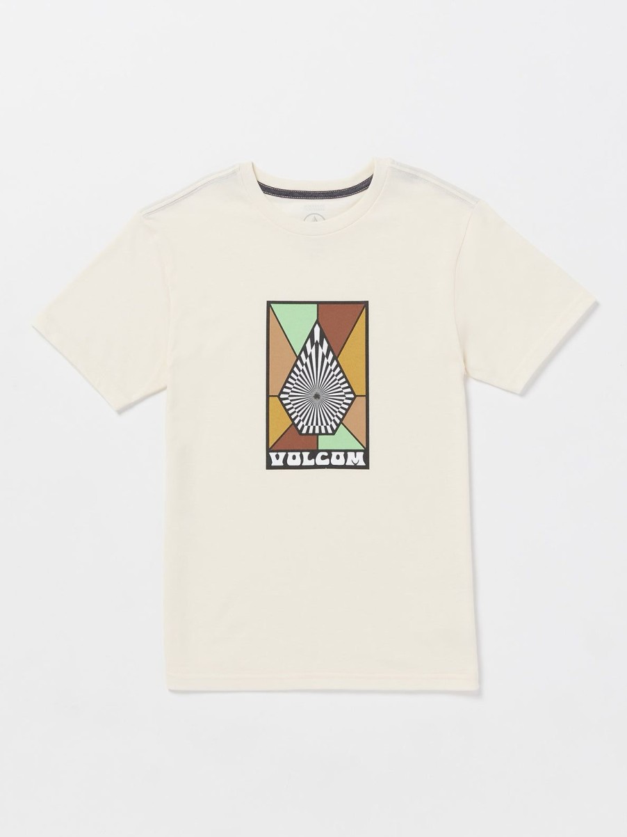 Kids Volcom | Big Boys Mosiac Short Sleeve Tee - Off White Heater Off White Heather