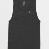 Men Volcom Hiking | Solid Heather Tank Dark Black Heather