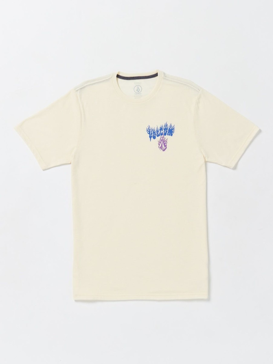 Men Volcom T-Shirts & Tanks | After Burner Short Sleeve Tee - Off White Heater Off White Heather