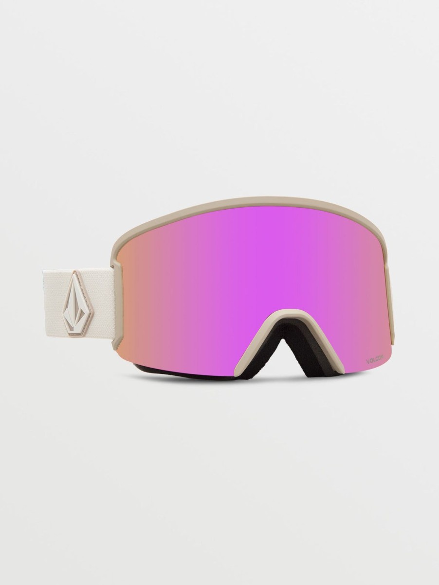 Men Volcom Goggles | Garden Goggle - Khakiest/Sand/Chrome+Bl Pink