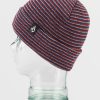 Kids Volcom Beanies | Kids Micro Stripe Beanie Black