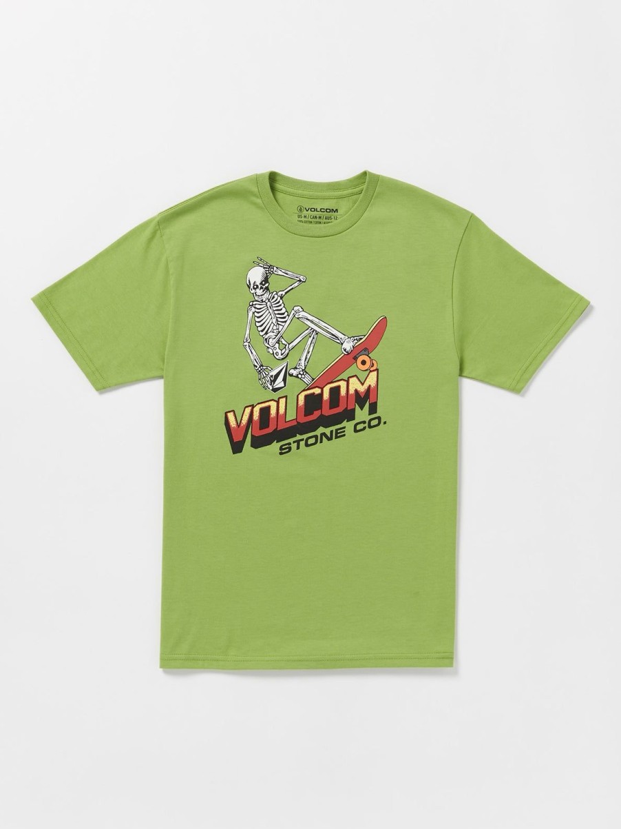 Boys Volcom T-Shirts & Tanks | Big Boys Bone Slide Short Sleeve Tee Seaweed Green