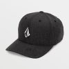 Men Volcom Golf | Full Stone Heather Flexfit Hat Charcoal Heather