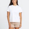 Women Volcom Tops | One Of Each Boyfriend Tee White