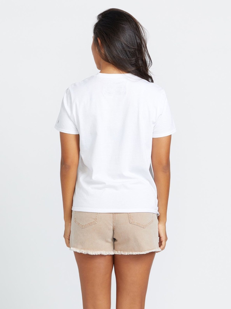 Women Volcom Tops | One Of Each Boyfriend Tee White