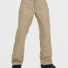 Kids Volcom Pants | Kids Freakin Chino Youth Insulated Pants Dark Khaki