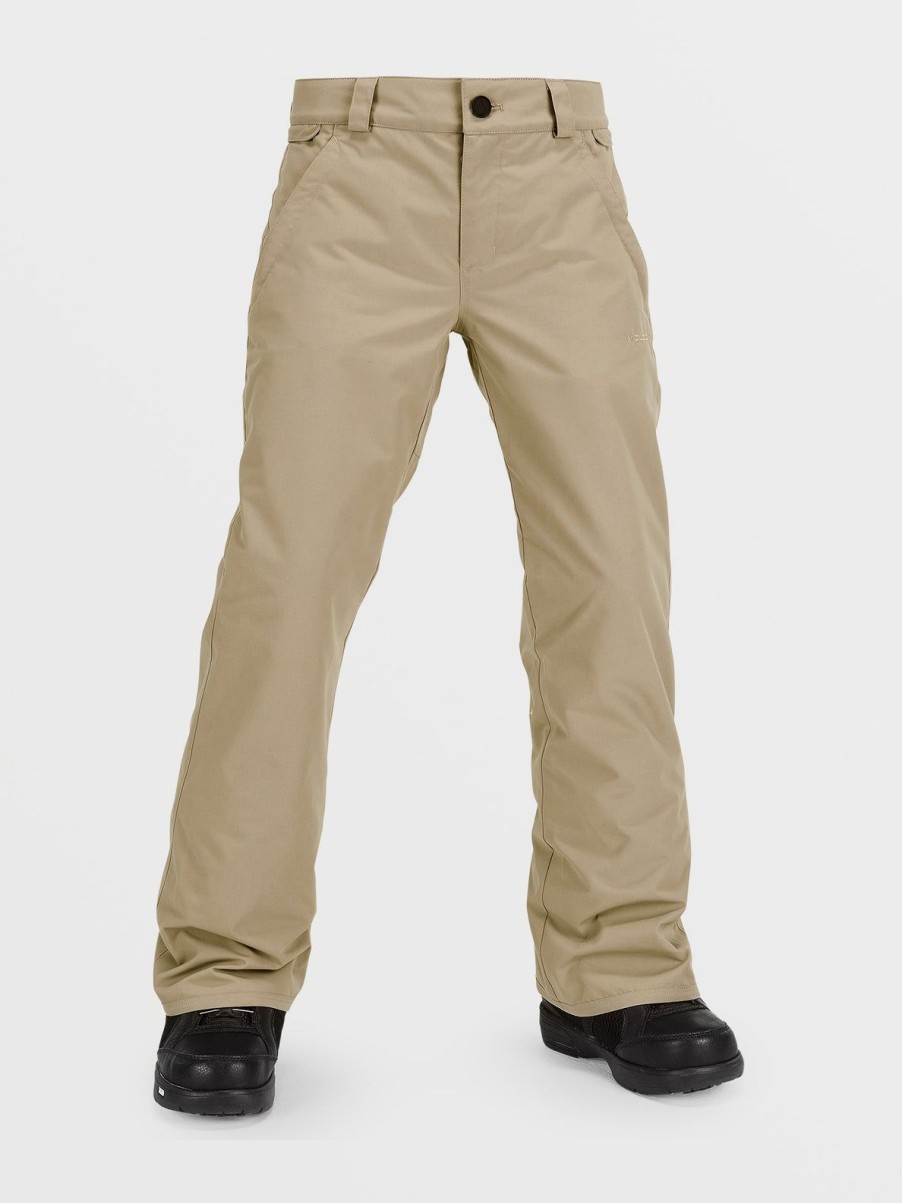 Kids Volcom Pants | Kids Freakin Chino Youth Insulated Pants Dark Khaki