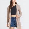 Women Volcom Sweaters & Cardigans | Go Go Wrap Cardigan Stone