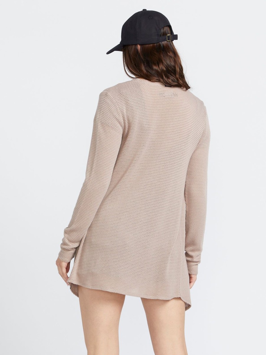 Women Volcom Sweaters & Cardigans | Go Go Wrap Cardigan Stone