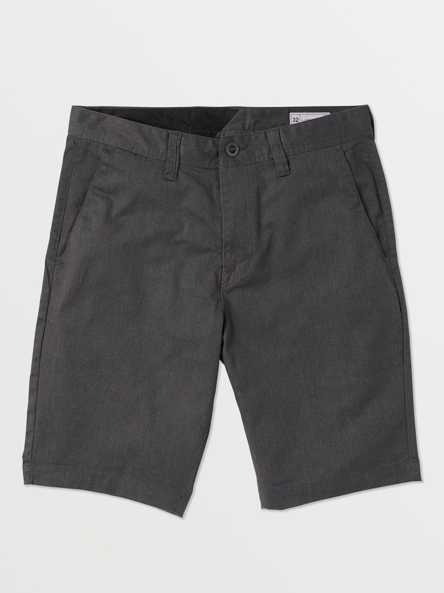 Men Volcom Golf | Frickin Modern Stretch Chino Shorts Charcoal Heather