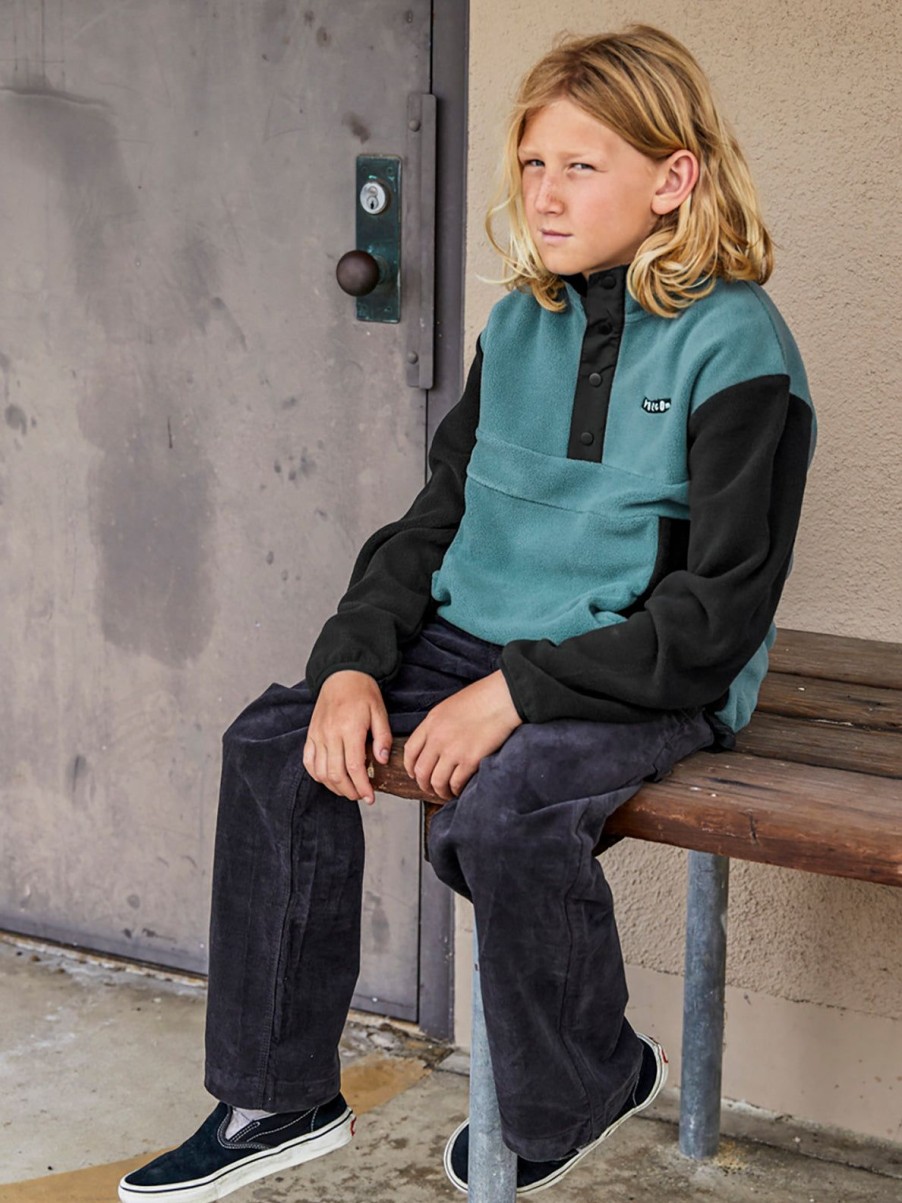 Boys Volcom Hoodies & Sweatshirts | Big Boys Error92 Mockneck Crew Sweatshirt Service Blue