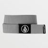 Men Volcom Accessories | Circle Web Belt Heather Grey