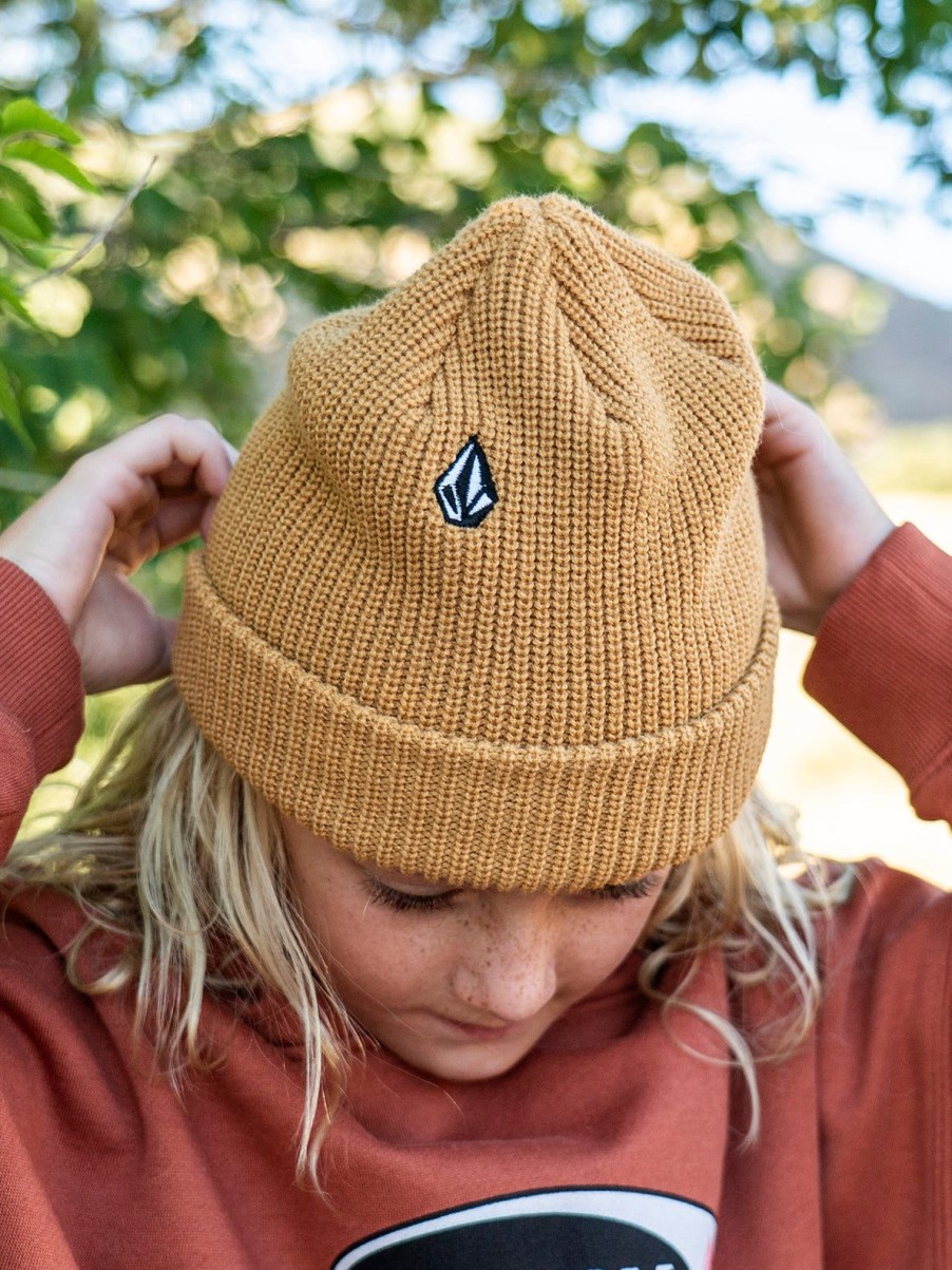 Kids Volcom | Big Boys Full Stone Beanie Mustard