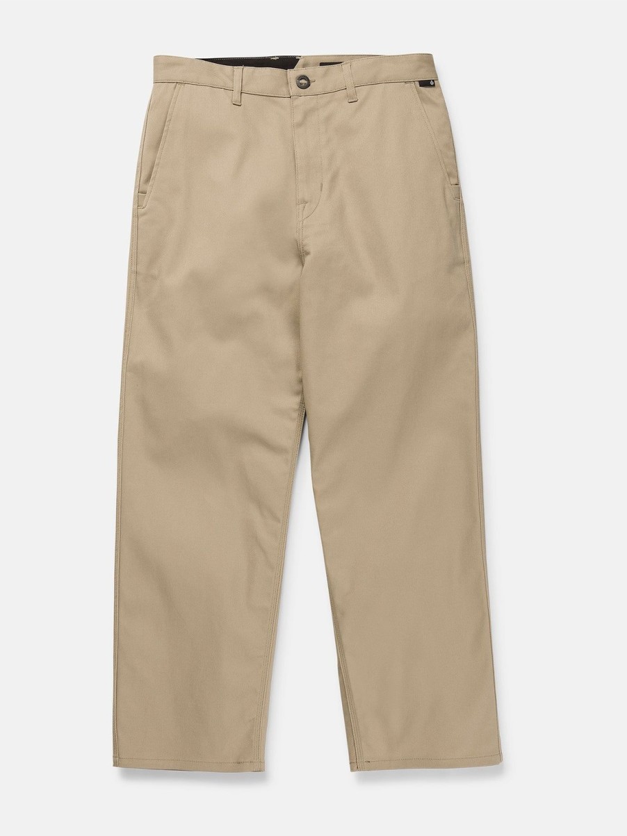 Men Volcom Pants | Billow Twill Pants Dark Khaki