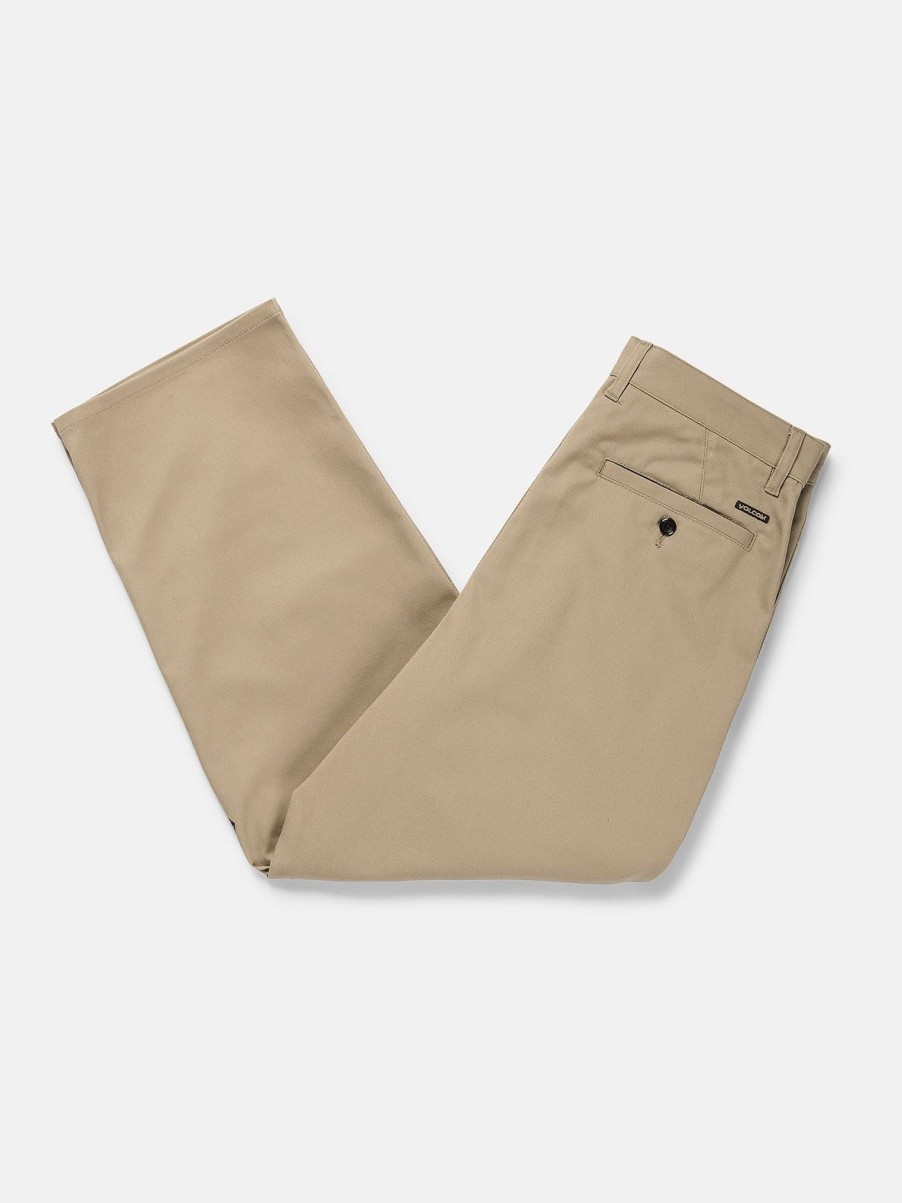 Men Volcom Pants | Billow Twill Pants Dark Khaki