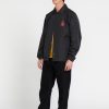 Men Volcom Skate Vitals | Skate Vitals Coaches Jacket Black Red