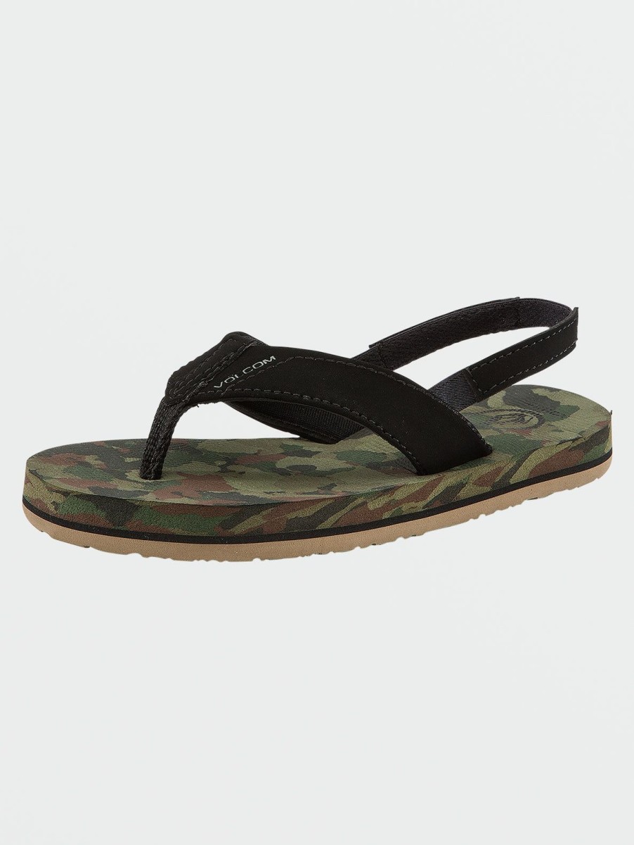 Boys Volcom | Little Boys Victor Sandals Dark Camo