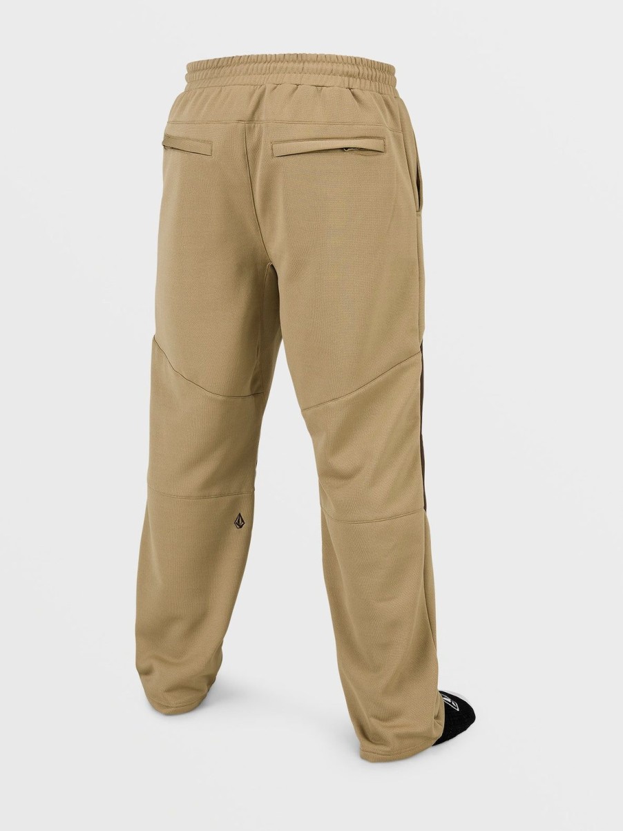 Men Volcom Layering | Mens Tech Fleece Pants Dark Khaki