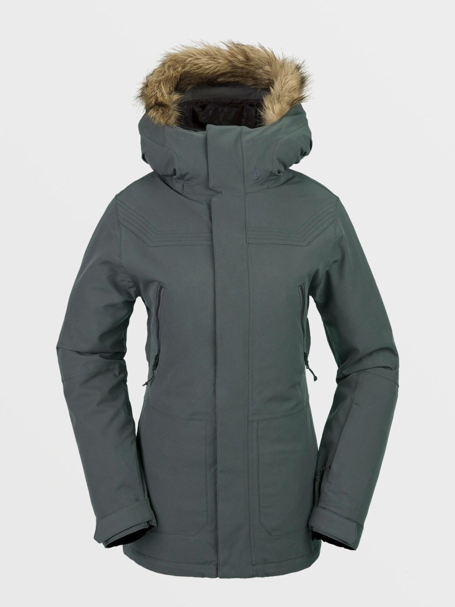 Women Volcom Jackets | Womens Shadow Insulated Jacket Eucalyptus