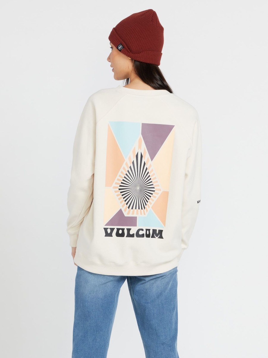 Women Volcom Hoodies & Sweatshirts | Stone Magic Boyfriend Crew Sweatshirt Cloud