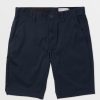 Men Volcom Golf | Frickin Modern Stretch Chino Shorts Dark Navy