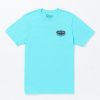 Men Volcom Mountain Biking | Mountainside Tech Short Sleeve Tee Neon Blue