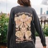 Women Volcom Hoodies & Sweatshirts | Sun Keep Magic Boyfriend Crew Sweatshirt Vintage Black