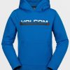 Kids Volcom Layering | Kids Riding Fleece Pullover Blue