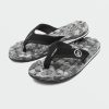 Men Volcom Sandals | Recliner Sandals Grey Combo