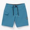 Boys Volcom Boardshorts & Trunks | Big Boys Lido Solid Mod-Tech Boardshorts Aged Indigo