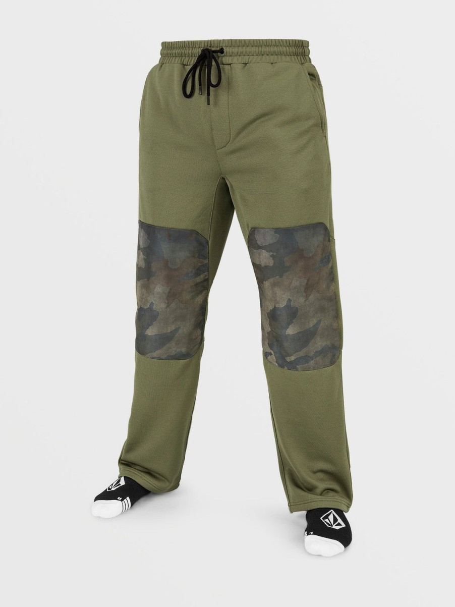 Men Volcom Layering | Mens Tech Fleece Pants Military