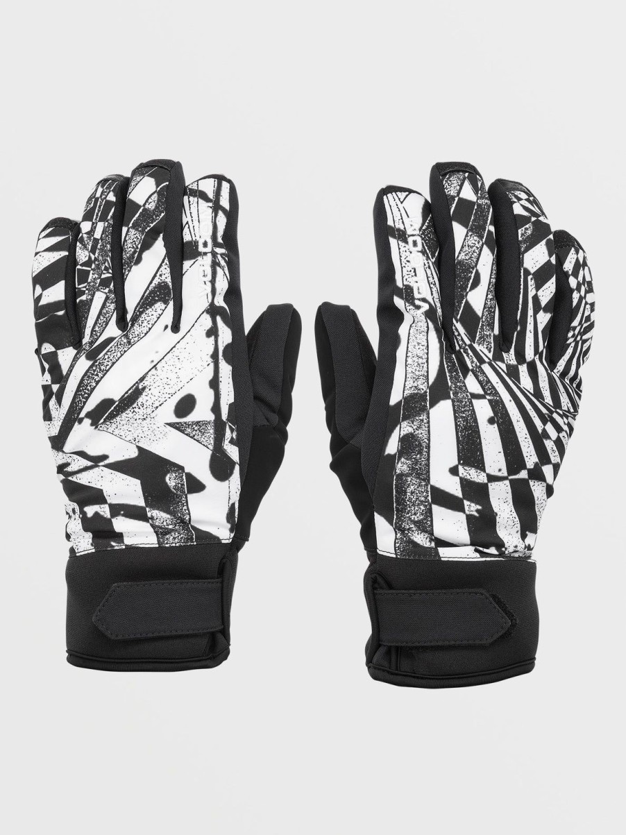 Men Volcom Gloves & Mitts | Mens V.Co Nyle Gloves Black White