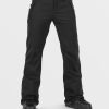 Women Volcom Pants | Womens Species Stretch Pants Black