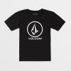 Boys Volcom T-Shirts & Tanks | Little Boys Crisp Stone Short Sleeve Tee Black