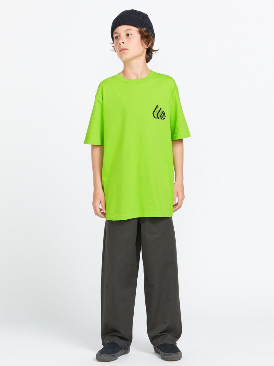 Boys Volcom T-Shirts & Tanks | Big Boys Repeater Short Sleeve Tee Electric Green