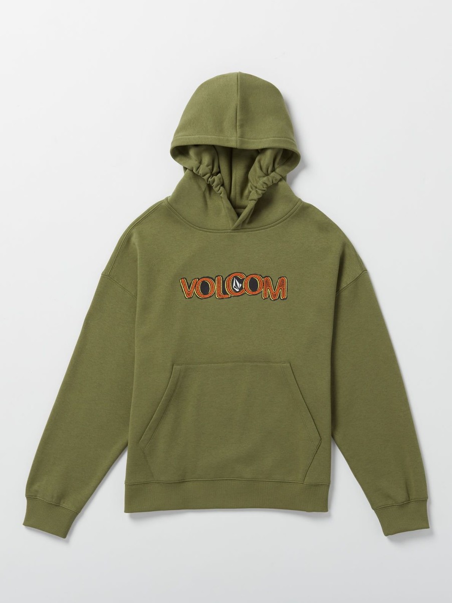 Boys Volcom Hoodies & Sweatshirts | Big Boys Squable Hoodie Military